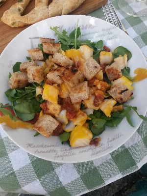 Haddock and Chorizo salad